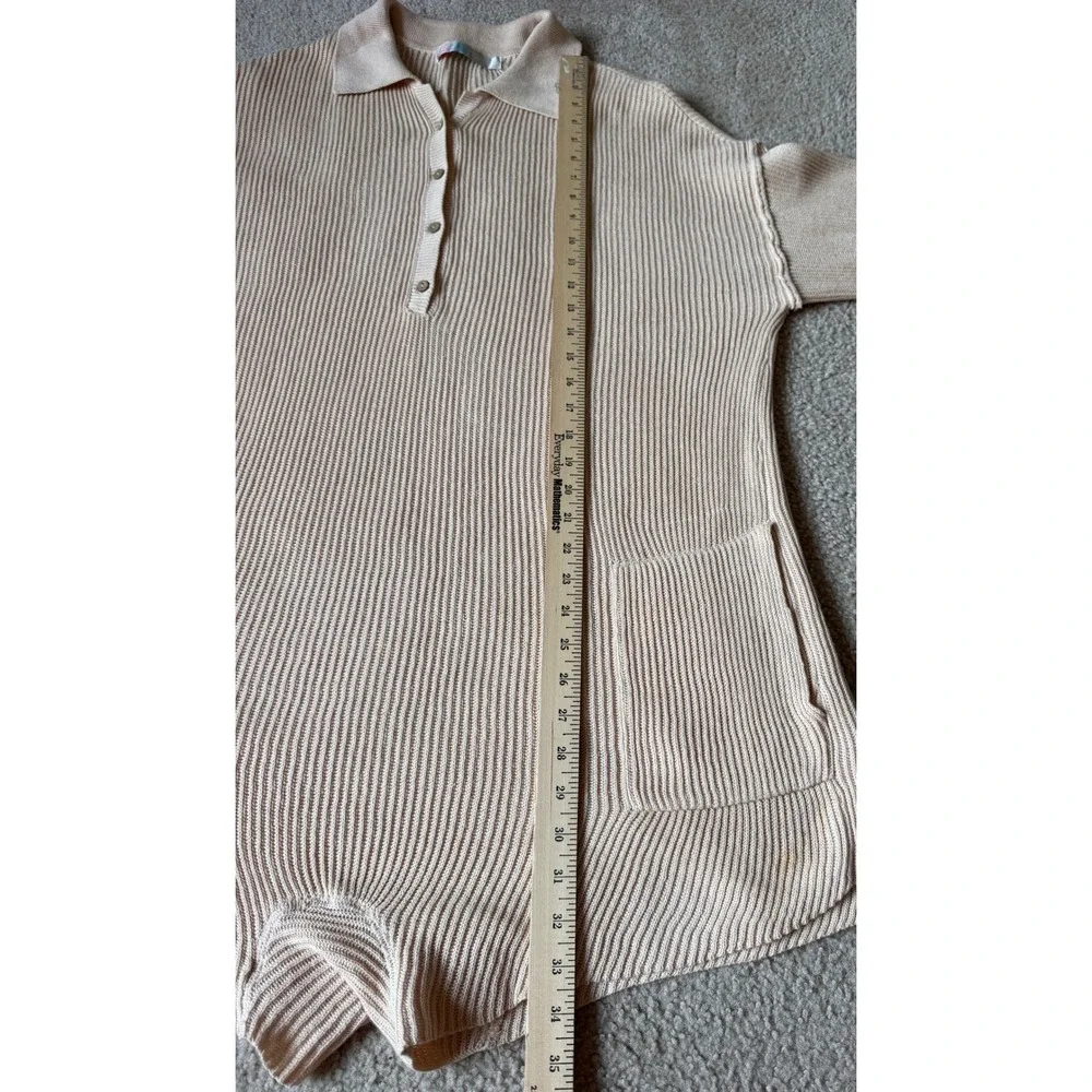 FREE PEOPLE BEACH ROMPER PICNIC SWEATER RIBBED ONE PIECE NATURAL Small
